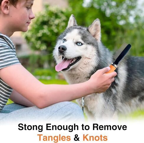 Dog Brush for Shedding - Reduce Dog Hair with Our Dog Brush, dog hair brush, deshedding dog brush, long hair dog brush(Orange Set) in Saudi Arabia