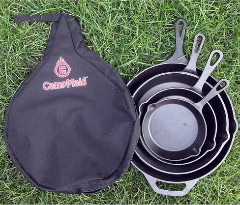 Small Skillet Bag – for 8' or 10' Skillet – 12' x 17' x 3' – Durable Quality Chef Bag – Lightweight Small Bag – Convenient Outdoor Cookware Portability – Multipurpose Camping Organizer in Saudi Arabia