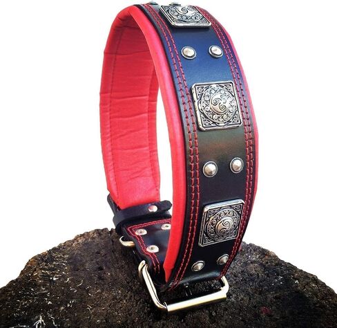 Bestia The Black Eros Collar for Big Dogs. 2.5 inch Wide & Soft Padded in Saudi Arabia