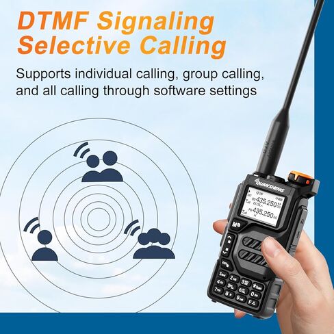 UV-K5 Walkie-Talkie 5w with Multiple Charging Methods, DTMF AM FM Two-Way Radio NOAA Emergency Weather Reception, Fast Frequency Binding, Equipped with Headphones, Suitable for Outdoor Travel in Kuwait
