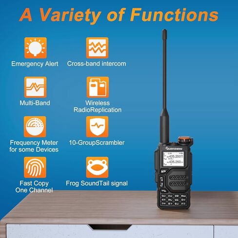 UV-K5 Walkie-Talkie 5w with Multiple Charging Methods, DTMF AM FM Two-Way Radio NOAA Emergency Weather Reception, Fast Frequency Binding, Equipped with Headphones, Suitable for Outdoor Travel in Kuwait