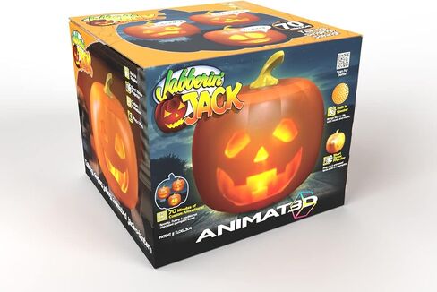 Jabberin 'Jack Talking Animated Pumpkin مع شاشة عرض عالية الدقة مقاس 10 بوصات ومكبر صوت يتضمن 70 دقيقة من المحتوى in Saudi Arabia