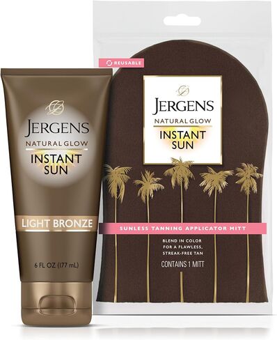 Jergens Instant Sun Instant Flawless Kit Bundle, Sunless Tanning Kit, Light Bronze, 2 Piece Kit in Saudi Arabia