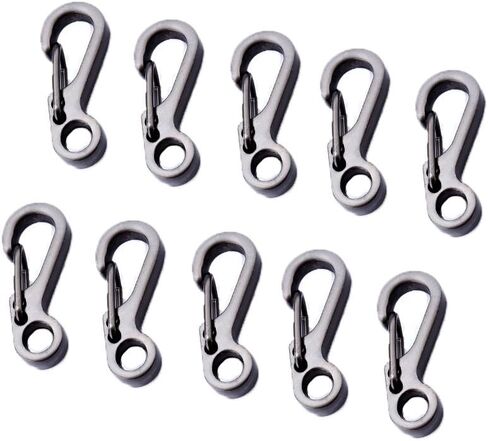 EDC Mini Spring Carabiner Clasps,Paracord Hook, Small Keychain Carabiner for Outdoor Camping 10 Pcs in Saudi Arabia