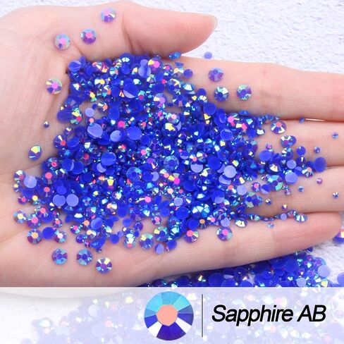 10000PCs 2-6MM Clear Crystal Resin Flat Back Rhinestones with Silver Bottom, Round Non Hotfix Resin Rhinestones Nail Gems Stones with Tweezer & Picker Pen for Tumblers Nail Art & DIY Decoration in Saudi Arabia