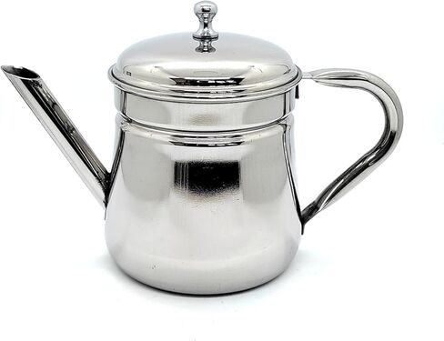 وعاء قهوة KERAM Percolator، سعة 6.7 أونصة سائلة (200 مل)، سعة 2-4 أكواب، من الفولاذ المقاوم للصدأ، ماكينة صنع القهوة المحمولة للتخييم، صب فوق غير كهربائية in Kuwait