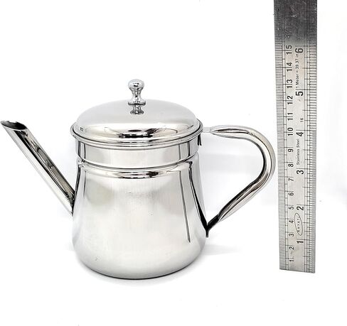 وعاء قهوة KERAM Percolator، سعة 6.7 أونصة سائلة (200 مل)، سعة 2-4 أكواب، من الفولاذ المقاوم للصدأ، ماكينة صنع القهوة المحمولة للتخييم، صب فوق غير كهربائية in Kuwait