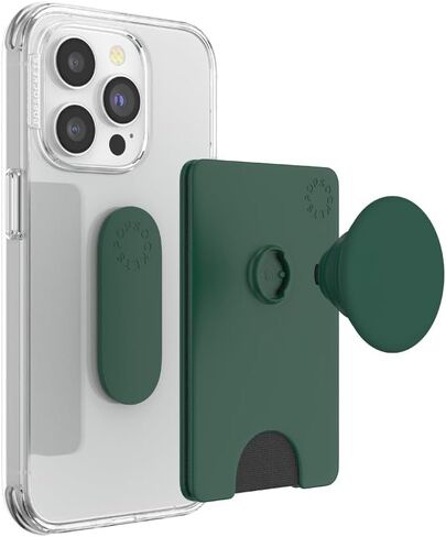 PopSockets Phone Wallet with Expanding Phone Grip, Phone Card Holder, Into The Woods - Fresh Pine in Saudi Arabia