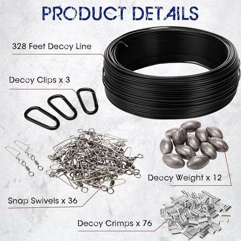 128 جهاز كمبيوتر شخصى تكساس بطة شرك الحفارات ملحق كيت DIY 4oz Entwist الحرة بطة صيد الحفارات الحفارات مع شرك تجعيد قطب المفاجئة شرك خط الحبل شرك مقاطع لصيد الطيور المائية صيد البط صيد الأوز in Kuwait