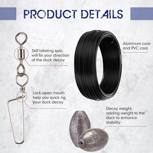 128 جهاز كمبيوتر شخصى تكساس بطة شرك الحفارات ملحق كيت DIY 4oz Entwist الحرة بطة صيد الحفارات الحفارات مع شرك تجعيد قطب المفاجئة شرك خط الحبل شرك مقاطع لصيد الطيور المائية صيد البط صيد الأوز in Kuwait