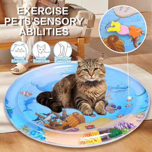 Cats use cat Water Pads. Thickened and Unbreakable. Cat Toys. Indoor and Outdoor cat Play mats. Self Play Interactive Toys. Pet Toys. in Saudi Arabia
