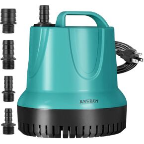 Submersible Water Pump 850GPH 60W Fountain Pump, Pond Pump for Outdoor, Hydroponic, Statuary, Small Sump Pump for Aquarium, Fish Tank