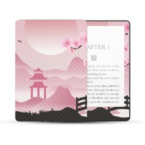 MightySkins Carbon Fiber Skin Compatible with Amazon Kindle Paperwhite 5 6.8-inch 11th Gen (2021) Full Wrap - Cherry Blossom Dream | Textured Carbon Fiber Finish | Easy to Apply | Made in The USA