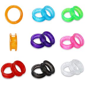 16 PCS Shear Grips Inserts Finger Protector Scissors Finger Rings Silicone Dog Grooming Scissors Accessories Ring Pet Shears Finger Ring Thumb Grips 8 Colors Grooming Shear Finger Ring