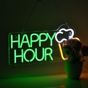 Neon Sign for Wall Decor Live On Air Neon Signs Beer Bar Home Bedroom Man Cave Office Hotel Pub Cafe Handmade Neon Light Signs with Dimmable Switch LED for Wall Artwork Decor