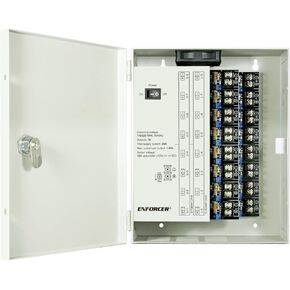 Seco-Larm PC-L1620-PQ Low-Noise CCTV Power Supply; 16 Outputs; Total Supply Current: 20A; Input Current: 4A