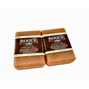 Goat Milk Beard Soap 2 bars-BOGUE Chiefs Peak Blend No.14 Beard Wash to Clean and Defrizz with Avocado & Argan oils & Soothing Cedarwood, Frankincense & Rosemary Essential oils