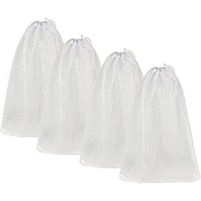4 Pieces Premium Nylon Mesh Chum Bag for Enhanced Fishing Attraction 12 x18 inch Chum Bag with Drawstring