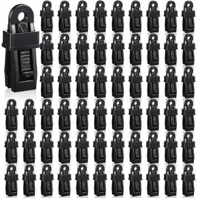 60 Pieces Tarp Clip Heavy Duty Multipurpose Crocodile Mouth Tarp Clamps with Lock Grip Camping Canopies Pool Car Covers Tarp Clamp for Canopy Outdoor Tarps Camping Awnings Banner and Cover