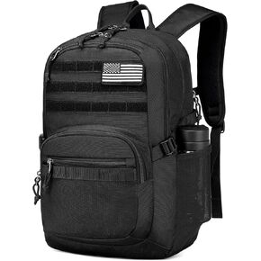 Wotony Military Tactical Backpack for Men Army 3 Days Assault Pack Bag with Molle System Backpack Tactical for Outdoor Adventures (Black, 19inch)