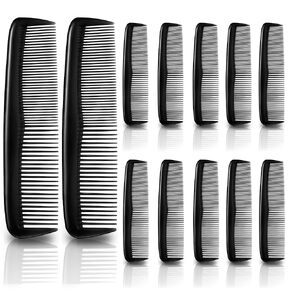 12Pcs Pocket Combs for Men Plastic Comb - Plastic Combs for Hair Black Comb Pack of Combs for Women Hair Combs for Men Beard Wallet Comb Mustache Comb - Pocket Combs for Men Styling Combs for Kids