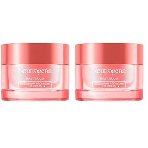 Neutrogena Bright Boost Overnight Recovery Gel Cream with Neoglucosamine, Brightening Nighttime Moisturizer, Oil-Free & Non-Comedogenic, 1.7 oz