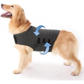 Dog Thunder Vest, First Generation Dog Calming Jacket - Dog Coat for Thunder, Fireworks and Separation - Keep Pet Calm Without Medicine & Training, Anti Anxiety Shirt for Dogs (Dark Grey, L)
