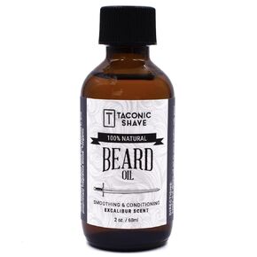 Taconic Shave Premium All Natural Beard Oil - Excalibur Scent - 2 Ounce bottle