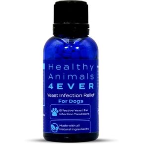 HealthyAnimals4Ever All-Natural Yeast Protection for Dogs - Effective Homeopathic Support for Yeast Infections - Preventive Care for Skin and Ear Health - 300 Dog Yeast Defense Tablets