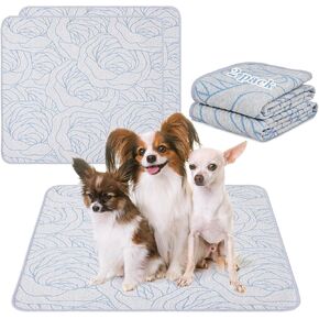 Qeils Pee Pads Reusable Washable Puppy Pads- 2 Pack 30"x34" Heavy Absorbent Protective Pads Leakproof Dog Training Pads, Non-Slip Potty Incontinence Pads for Bed, Floor, Couch, Carpet, Kennel, Crate