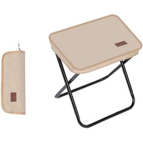 THE LIMIT Mini Camping Stool, Pocket Handbag Stool, Folding Stool with Carry Bag, for Travel, Hiking, BBQ, Fishing, Leisure, Lightweight Outdoor Stool (Black)