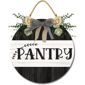 Pantry Signs Pantry Wall Decor Farmhouse Style Wooden Pantry Door Sign Hanging Plaque for Pantry Room Kitchen Decor