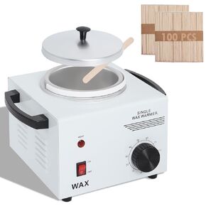 Single Pot Electric Wax Warmer Machine for Body Hair Removal Hot SPA Aluminum Heater with Wooden Wax Sticks