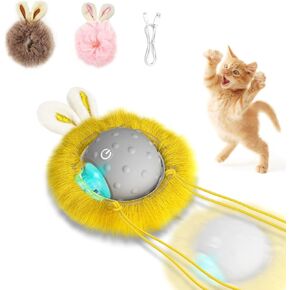 Interactive Cat Toys Ball Paw Activated, Super Power Cat Exercise Toys for Indoor Cats (Grey)