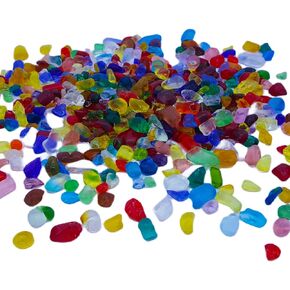 Colored Crystal Stone Irregular Crystal Pebbles Aquarium Bottom Sand Vase Decorative Sand,Used for Aquarium Fish Tank/vase Filler/Landscape/Home Decoration，0.8pound(About 362Gram)