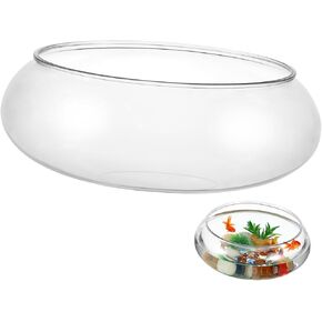 Toddmomy Large Clear, Plastic Fish Bowl Round Terrarium Vase Goldfish Bowl Hydroponic Vase Water Lily Bowl Succulent Planter for Wedding Party Home Decor