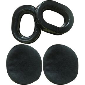 UFQ Comfort Gel Undercut Ear Seals for UFQ Dxxxd Clxxk Kxxe Avcxxm Pxxxt-USA AXA Flixxxcom Fxxo Aviation Headsets with Premium Deluxe Velours Cloth Ear Seal Covers