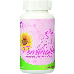 Menopause Supplement for Women FEMINELLE Original Formula - 1 Month Supply Fast PMS & Menopause Relief - Hot Flashes, Trouble Sleeping, Night Sweats, Mood Swings, Weight Gain, Hair Loss, Low Energy