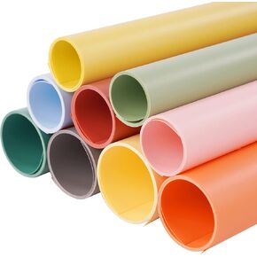 Goshoot Morandi PVC Backdrop 39x59 inch/100x150 cm PVC Vinyl Seamless Background for Flat Lay Product Photography Desktop Video Studio Morandi Color - 9 Colors(9 Pack)