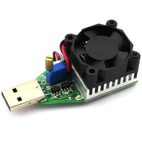 DZS Elec Mini USB 0.15A-3A Electronic Load Tester Module Adjustable Constant Current for 3.7V~13V 15W Continuous Discharge Intelligent Discharge Resistance Ageing Discharger Power Bank Tester