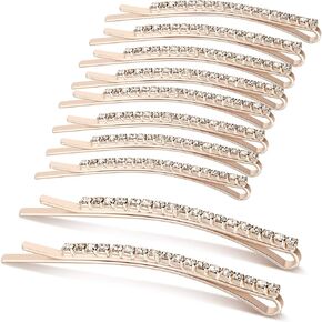 16 Pieces Rhinestone Bobby Pin Metal Hair Clips Clear Crystal Hair Pin Decorations for Lady Women Girls (Color 1)