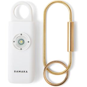 Personal Safety Alarm - Loud Siren Self Defence Keychain for Women, Children & Elderly - 130dB Siren, LED Strobe Light & Keychain White