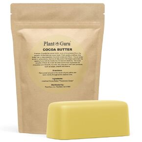 Raw Cocoa Butter 2 lbs. Bar - 100% Pure Natural Unrefined FOOD GRADE Arriba Nacional Cacao Bean, Great For Chocolate Making, Soap, Lip Balm and Moisturizer For DIY Body Butters