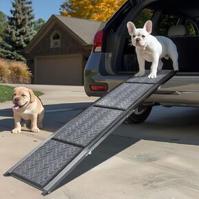 Moonflor Dog Car Ramp - 71" X-Long Folding Dog Ramp for Car & Trucks SUVs Portable Pet Ramp for Large Dogs Cat, Joint-Friendly Ramp for Bed Stairs Car