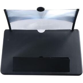12 Inches Phone Screen Magnifier, 3D HD Cell Phone Magnifying Projector Screen Accessories for Movies, Videos, and Games, Foldable Phone Stand(Black,12 inch)