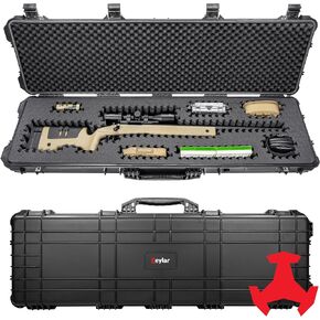 Eylar 38" Hard Rifle Case Equipped With Ragar Reconfigurable & Reusable XP Crosslinked Foam Insert, Waterproof, Shockproof Meets TSA Requirements