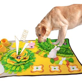 Snuffle Mat for Dogs,Dog Treat Dispenser for Smell Training and Slow Eating,Encourages Natural Foraging Skills and Mental Stimulation,Reduces Boredom & Anxiety Indoor Outdoor,Travel Portable