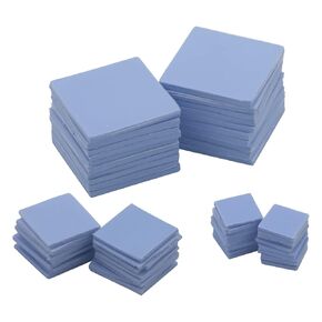 60PCS in Total,20PCS for Each 30x30x2mm 15x15x1mm 10x10x1mm Soft Silicone Thermal Conductive Pads Heatsink IC Chipset Northbridge for CPU GPU Cooling fin