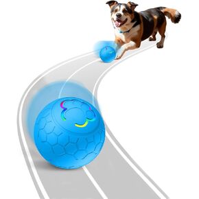 Smart Interactive Dog Toys Ball, Auto Moving Bouncing Rotating Ball with 2 Modes, USB Rechargeable, 56mm in Diameter for Small Dog, Fun Gift for Boredom, Blue
