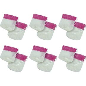 Stansport Tie-On Rayon Lantern Mantles - 12 Pack, White/Pink, 4" L x 1.25" W